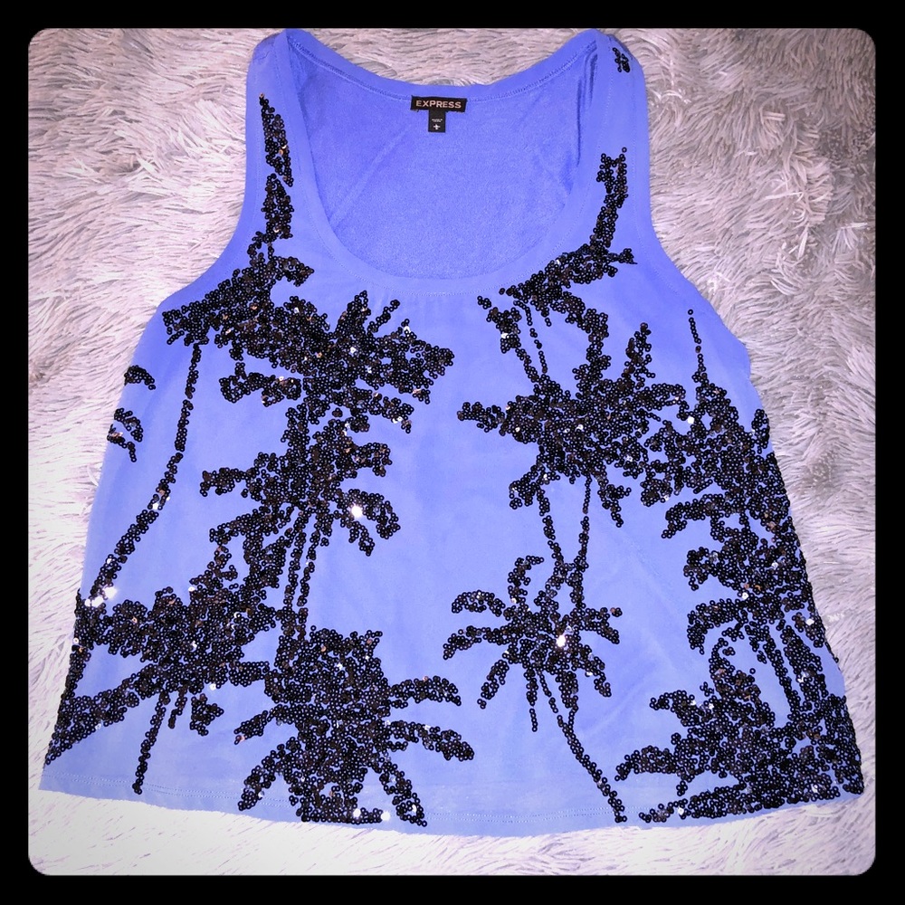 Express Crop Sequin Top